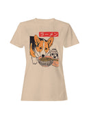 Corgi Ramen Delight Illustration Women's T-shirt