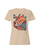 Samurai Cat Warrior Design Women's T-shirt