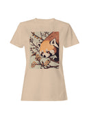 Red Panda and Blossoms Art Women's T-shirt