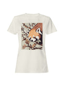 Red Panda and Blossoms Art Women's T-shirt