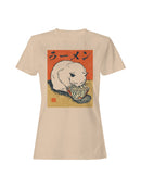 Black Cat Ramen Ukiyo-e Art Women's T-shirt