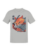 Samurai Cat Warrior Design Men's T-shirt