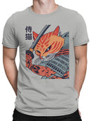 Samurai Cat Warrior Design Men's T-shirt