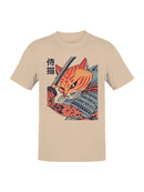 Samurai Cat Warrior Design Men's T-shirt