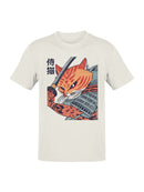 Samurai Cat Warrior Design Men's T-shirt