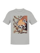 Red Panda and Blossoms Art Men's T-shirt