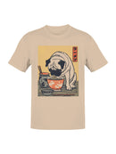 Pug Enjoying Ramen Art Print Men's T-shirt