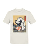 Pug Enjoying Ramen Art Print Men's T-shirt
