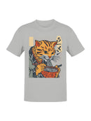 Ramen-Loving Cat in Ukiyo-e Style Men's T-shirt