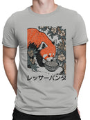 Red Panda Eating Noodles Art Men's T-shirt