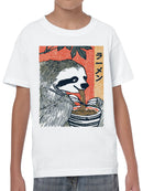 Sloth Ramen Art with Japanese Text Youth's T-shirt