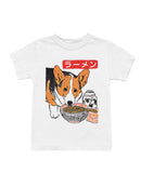 Corgi Ramen Delight Illustration Youth's T-shirt
