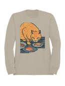 Curious Cat Enjoys Sushi Delight Women's Sweatshirt