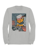 Sushi Chef Cat in Traditional Attire Women's Sweatshirt