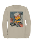Sushi Chef Cat in Traditional Attire Women's Sweatshirt