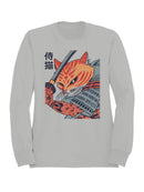Samurai Cat Warrior Design Women's Sweatshirt