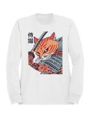Samurai Cat Warrior Design Women's Sweatshirt