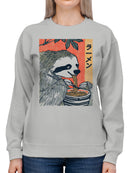 Sloth Ramen Art with Japanese Text Women's Sweatshirt