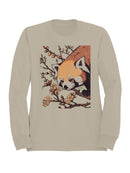 Red Panda and Blossoms Art Women's Sweatshirt