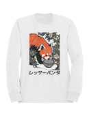 Red Panda Eating Noodles Art Women's Sweatshirt