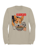 Corgi Ramen Delight Illustration Men's Sweatshirt