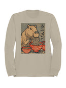 Capybara Ramen Delight Artwork Men's Sweatshirt