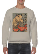 Capybara Ramen Delight Artwork Men's Sweatshirt