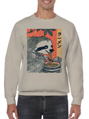 Sloth Ramen Art with Japanese Text Men's Sweatshirt