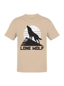 Lone Wolf Moon Silhouette Art Men's T-shirt