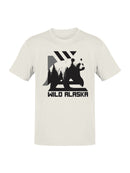 Wild Alaska Bear Silhouette Design Men's T-shirt