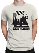 Wild Alaska Bear Silhouette Design Men's T-shirt