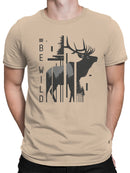 Be Wild Elk Silhouette Design Men's T-shirt
