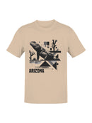Arizona Desert Lizard Graphic Men's T-shirt