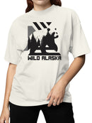 Wild Alaska Bear Silhouette Design Women's T-shirt