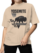 Yosemite Bison Wilderness Art Women's T-shirt