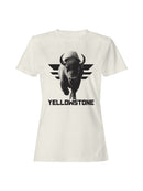 Yellowstone Bison Graphic Art Women's T-shirt