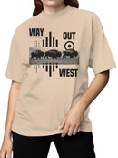 Way Out West Buffalo Design Women's T-shirt