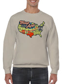 Map Over App Route 66 Adventure Men's Sweatshirt