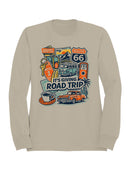Vintage Route 66 Road Trip Art Men's Sweatshirt