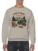 Home Is Where I Park Graphic Men's Sweatshirt