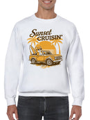 Sunset Cruisin' Cat Adventure Men's Sweatshirt