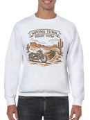Scenic Desert Motorcycle Journey Men's Sweatshirt