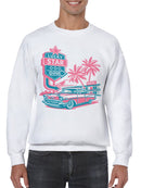 Retro Lucky Star Diner Design Men's Sweatshirt