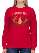 Campfire Adventure Over Wi-Fi Women's Sweatshirt