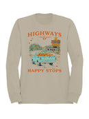 Highways & Happy Stops Autumn Scene Women's Sweatshirt