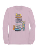 Retro Highways & Diner Design Women's Sweatshirt