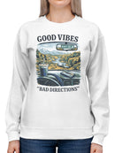 Road Trip Vibes: Exit 35 Art Women's Sweatshirt