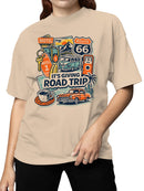 Vintage Route 66 Road Trip Art Women's T-shirt