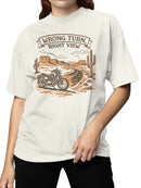 Scenic Desert Motorcycle Journey Women's T-shirt