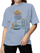 Retro Highways & Diner Design Women's T-shirt